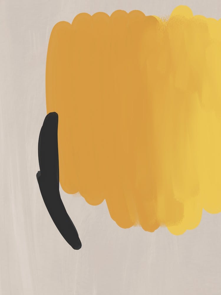 Yellow And Black Brush Strokes