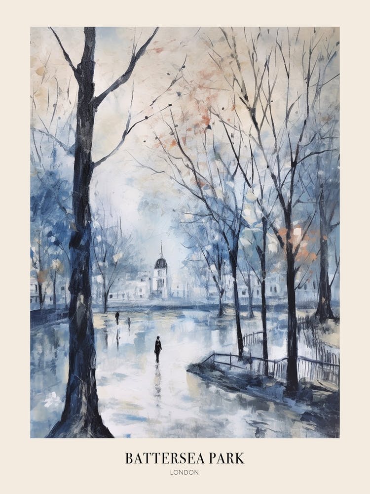 Winter City Park Poster Battersea Park London 2