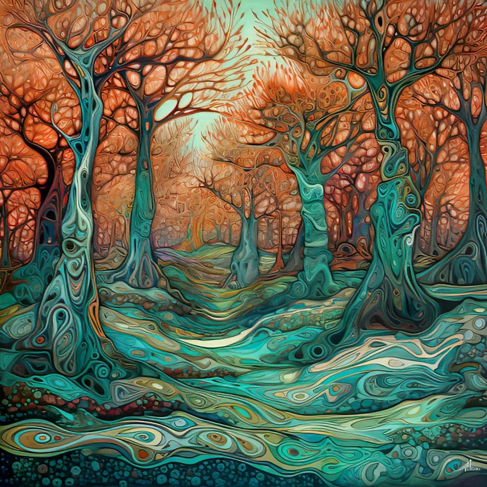 Trees Tree Forest Mystical Forest Nature Junk Journal Scrapbooking Landscape Nature