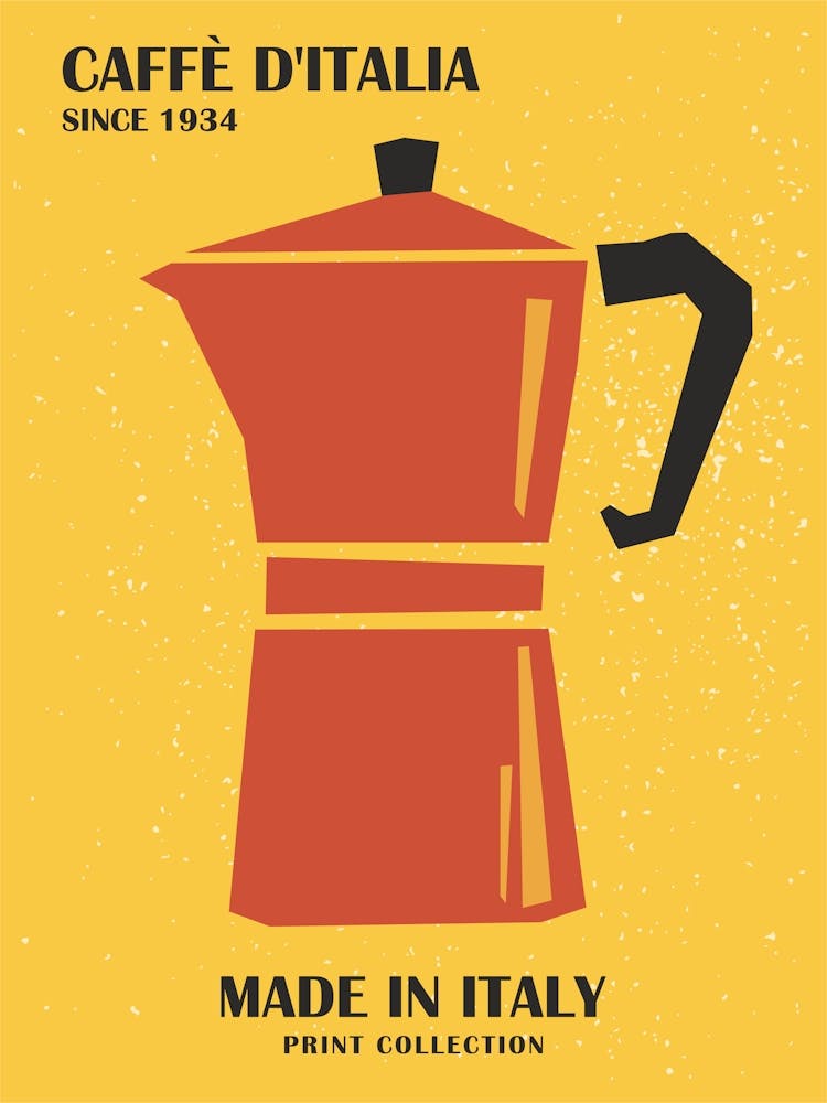 Kaffee Retro Kunstdruck, Italien, Vintage Poster, Bar, Küche