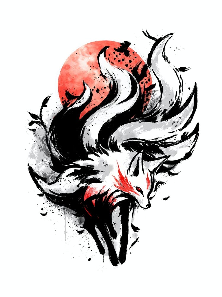 Kitsune Nine Tailed Fox