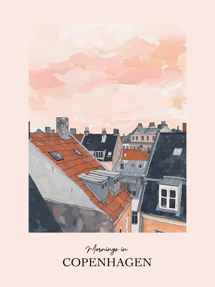 Mornings In Copenhagen Rooftops Morning Skyline 3