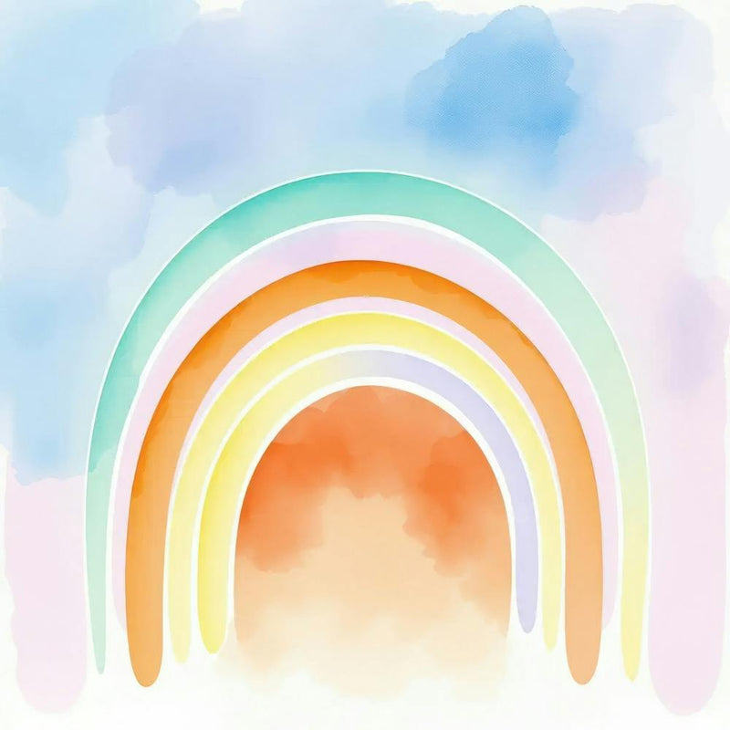Watercolor Rainbow Background