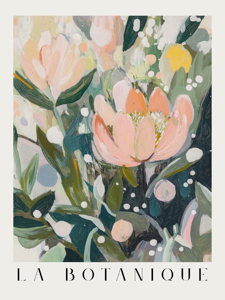 Soft modern botanicals in pastel hues in a minimalist aesthetic – Scandinavian style abstract floral illustration botanical print - contemporary wall art perfect for calm bedrooms, elegant offices, or nature inspired feminine decor 3