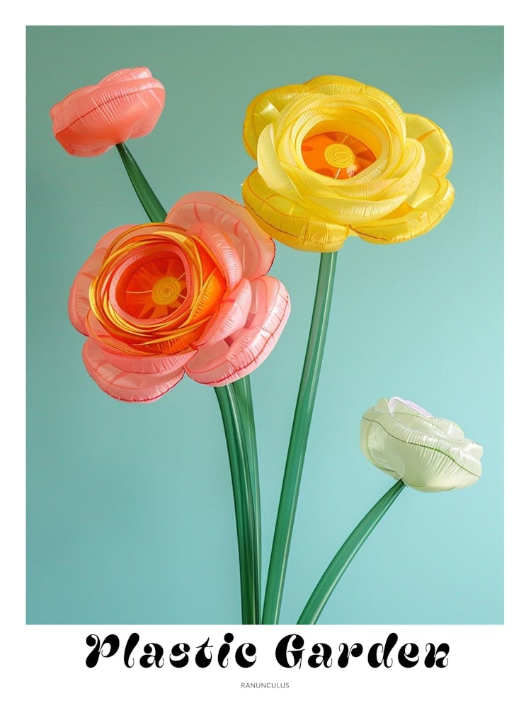 Dreamy Inflatable Flowers Poster Ranunculus 2