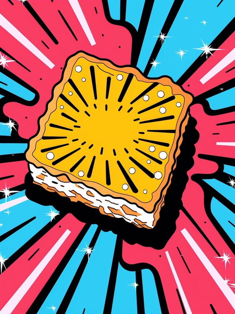 Kokosnussscheibe Pop Art 1
