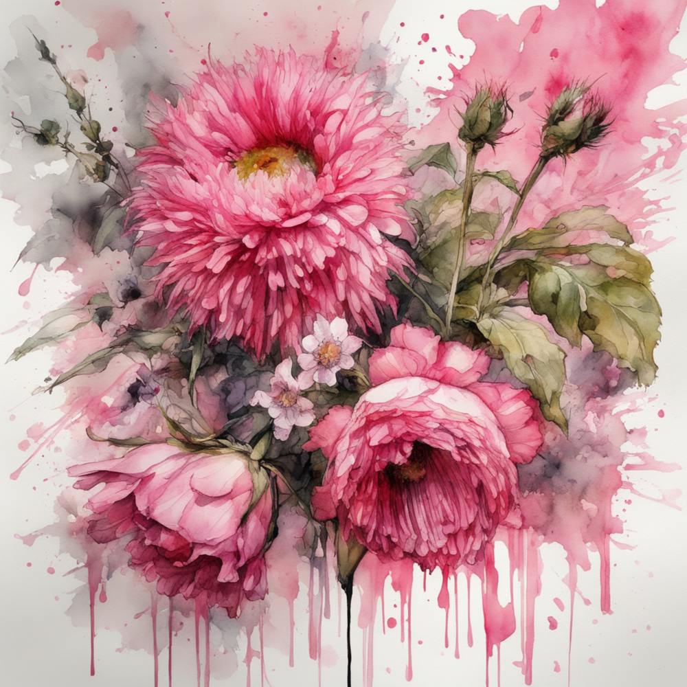 Dahlias Roses