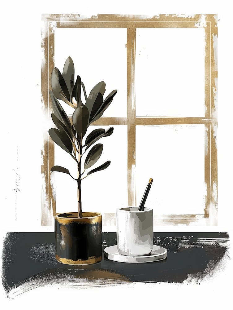 Plant In Front Of A Window