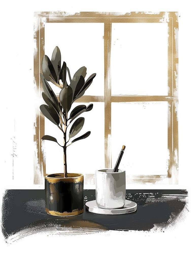 Plant In Front Of A Window