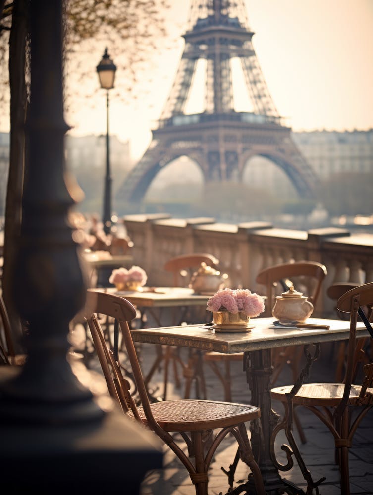 Paris Cafe At The Eiffel Tower 1