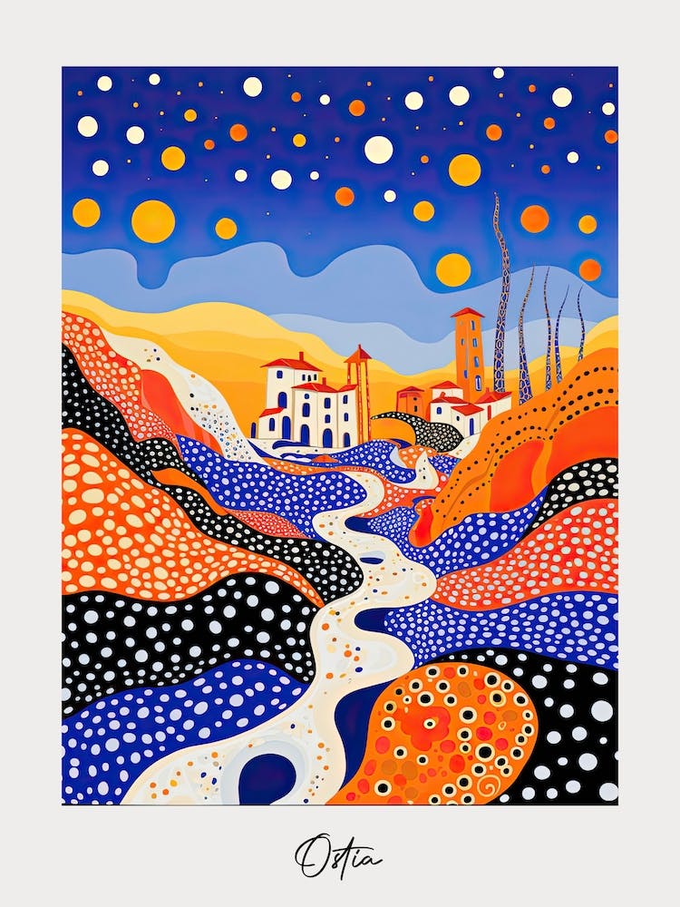 Poster Of Ostia, Italy, Illustration In The Style Of Pop Art 3