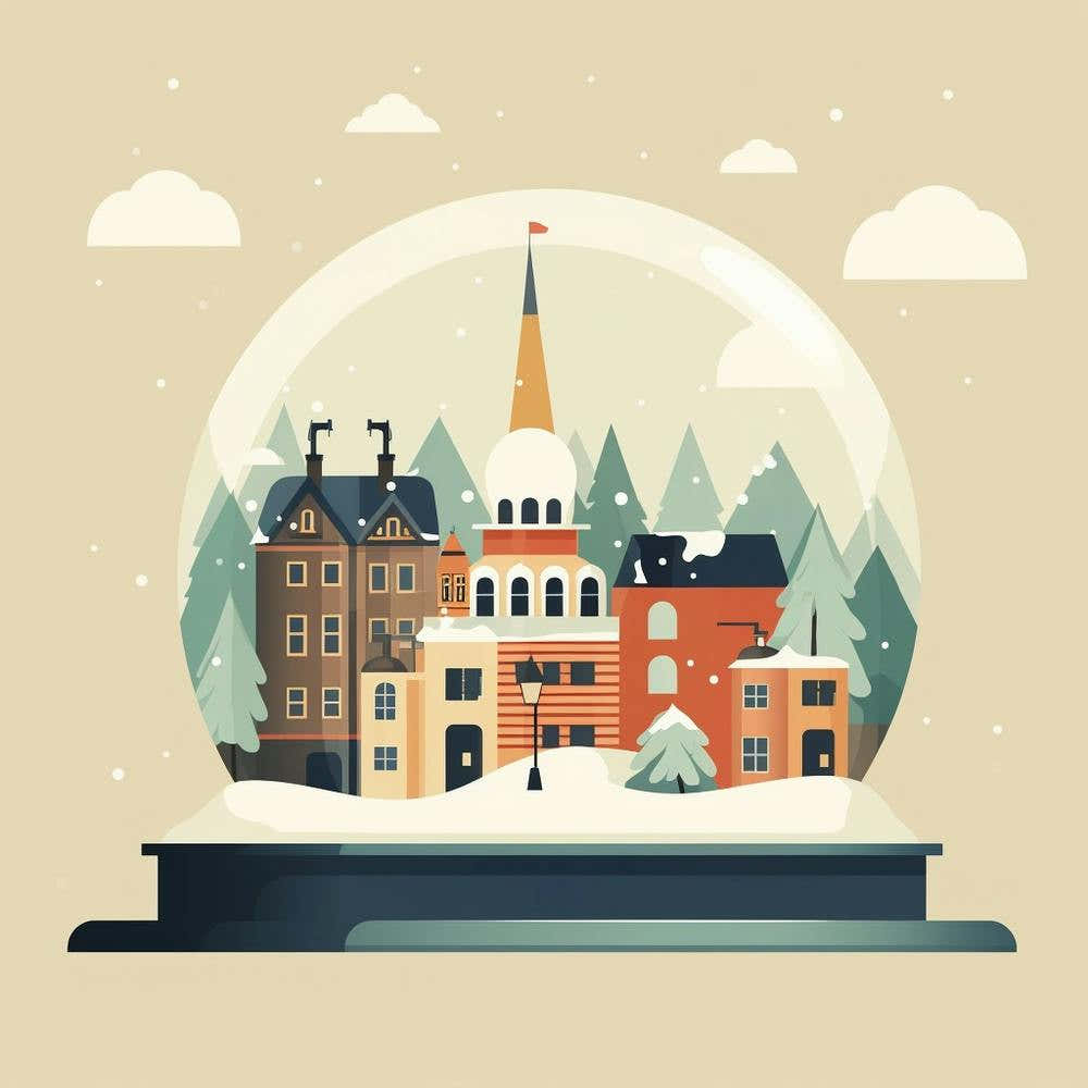 Bergen Norway 1 Snowglobe