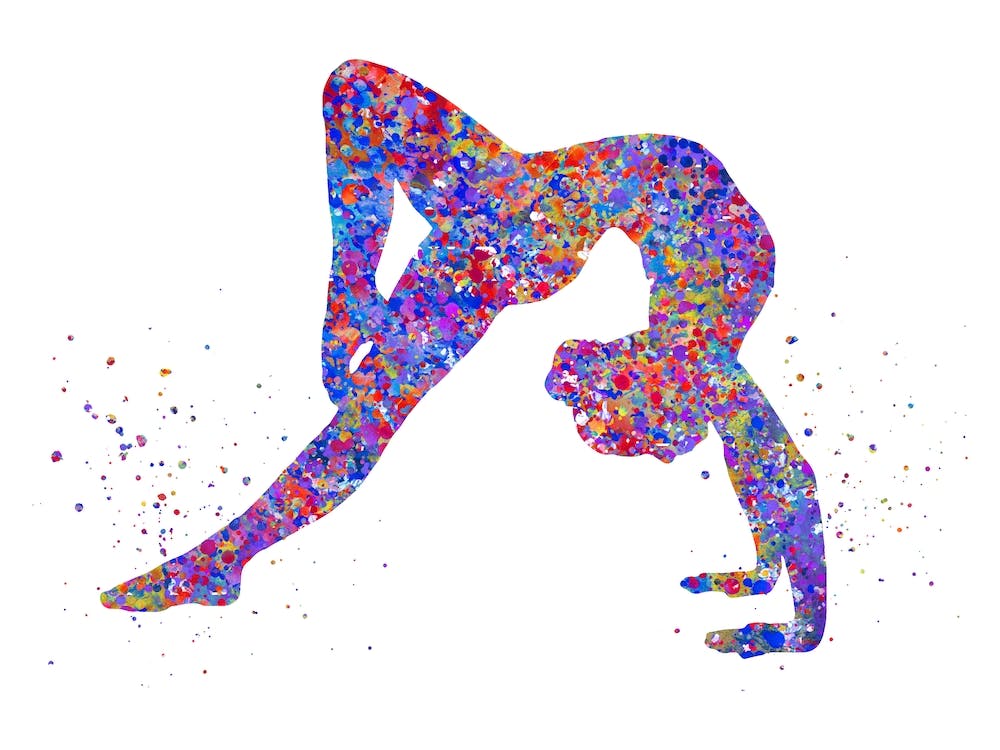 Gymnastic Girl Watercolor 2