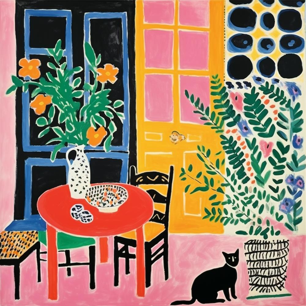 Cat In Front Of The Door 1