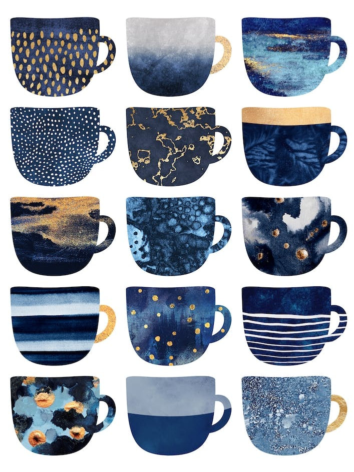 Pretty Blue Coffee Cups