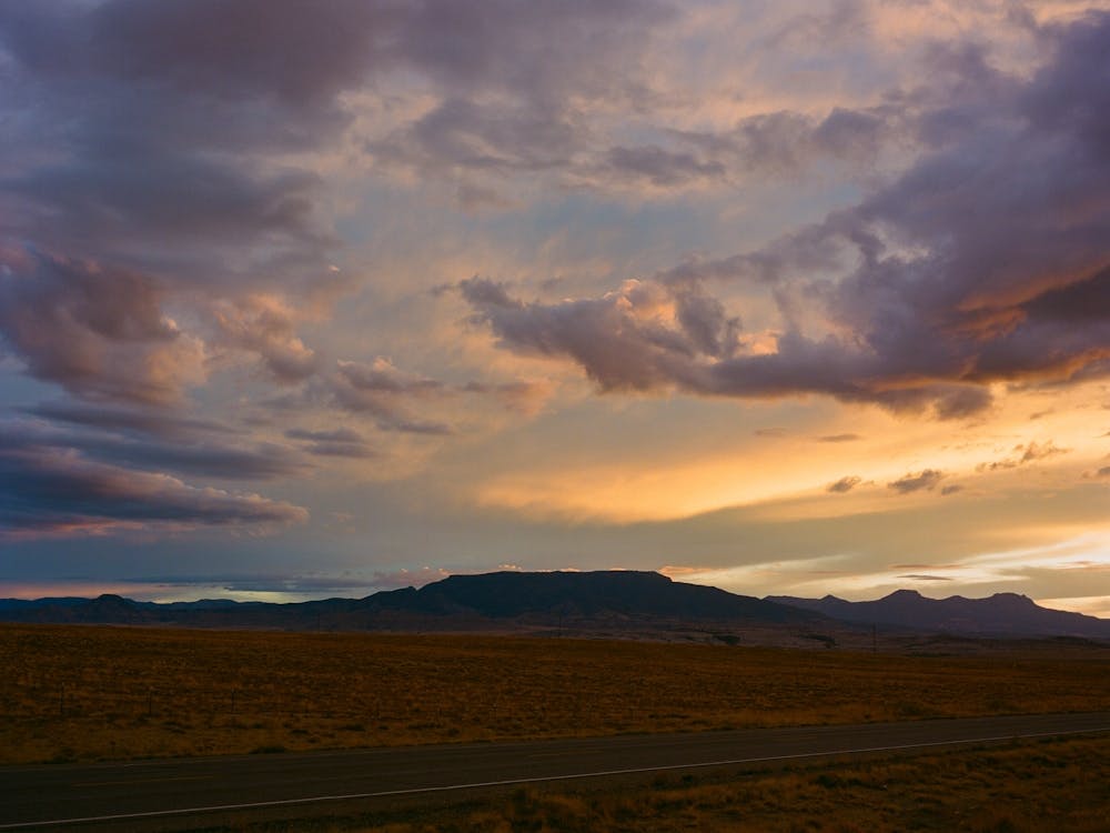Shiprock Sunset IX on Film