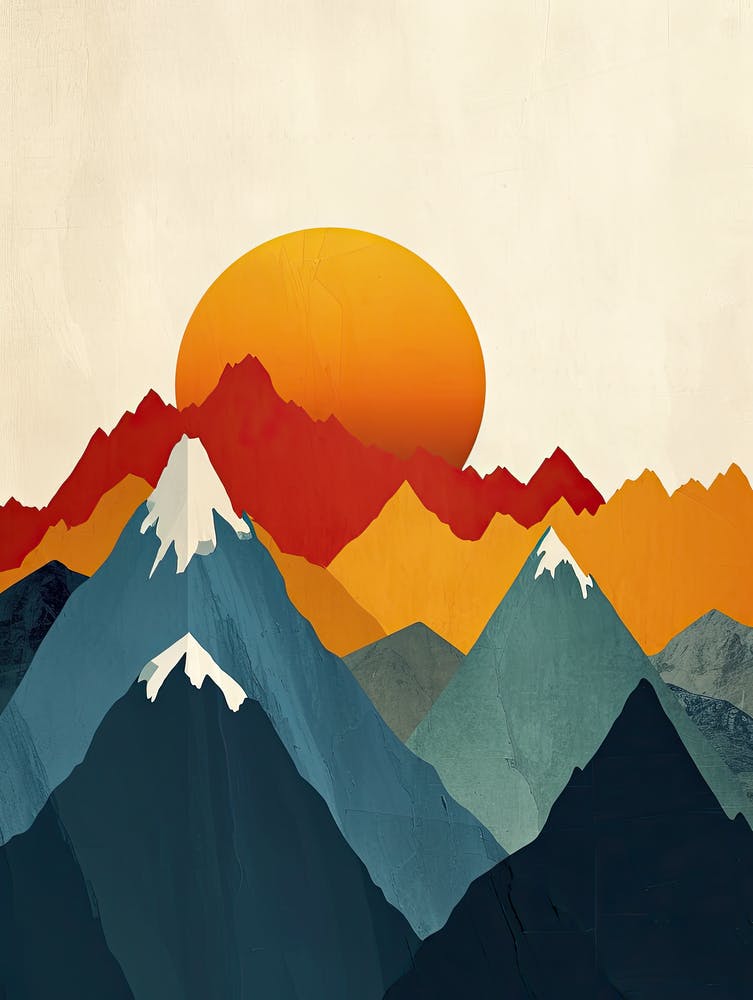 Minimalist Odyssey: Celestial Peaks