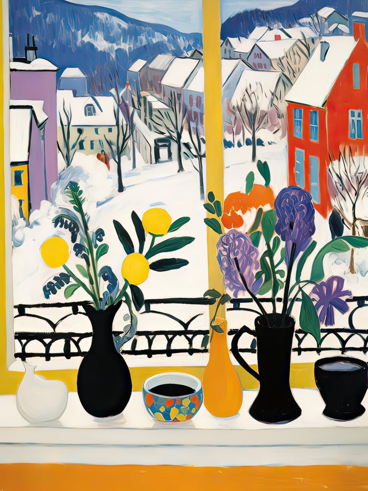 The Windowsill Of Bergen   Norway Snow Inspired By Matisse 3
