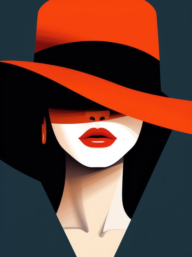Woman In A Red Hat 1