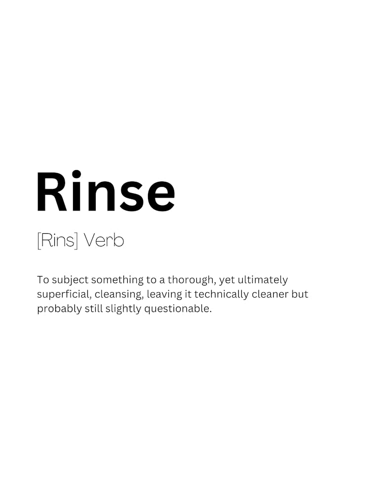 Rinse Definition Bedeutung 1