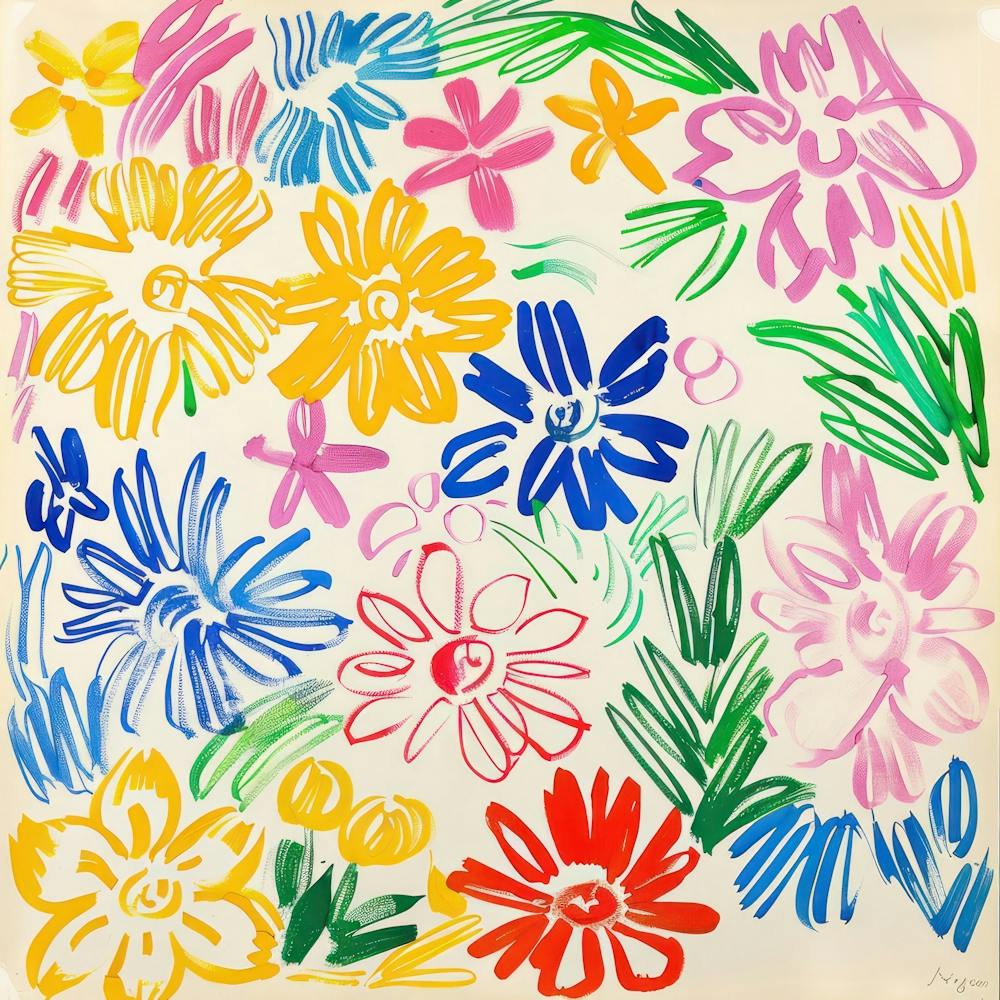 Flowers Painting Matisse Style 1
