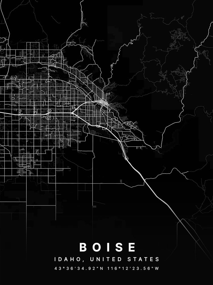 Boise Idaho USA Carte Noire