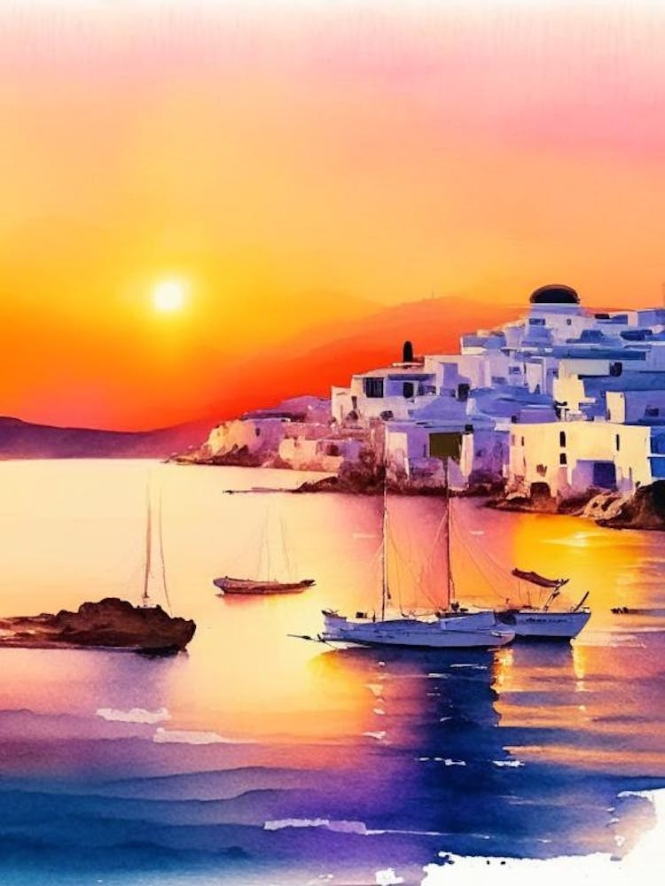Mykonos Watercolour 2