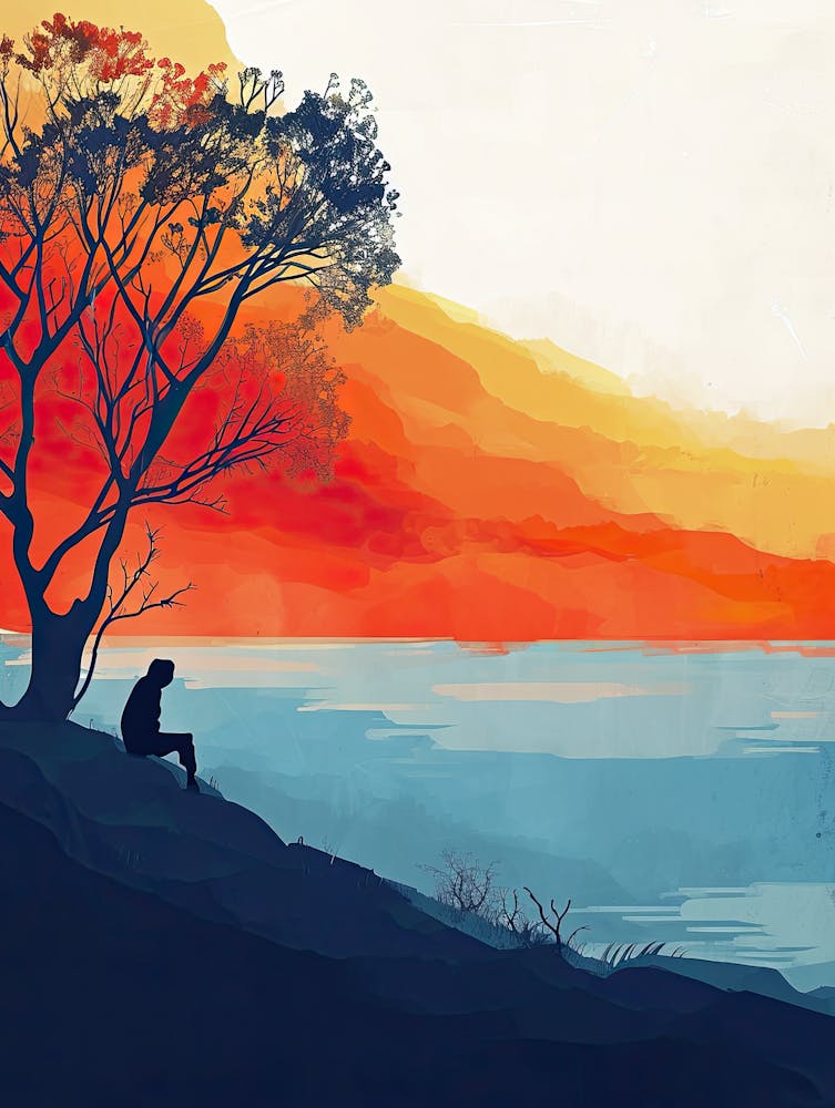 Sunset By The Lake, Minimalism