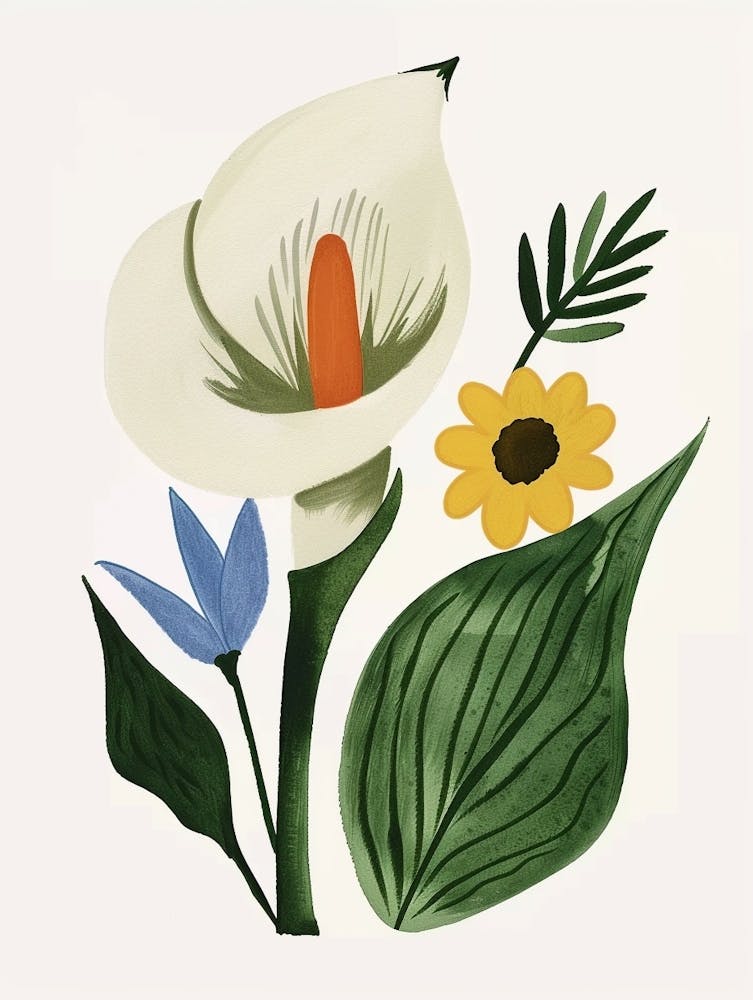 Painted Florals Calla Lily 1