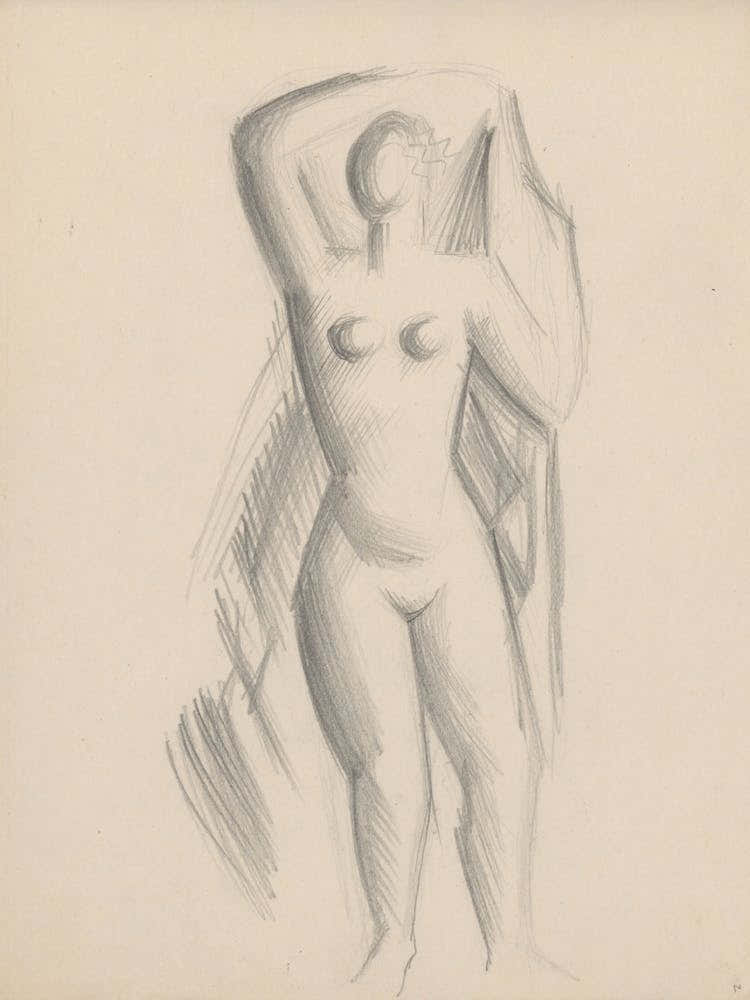 Sketchbook With Various Studio Drawings, Mikuláš Galanda (5)