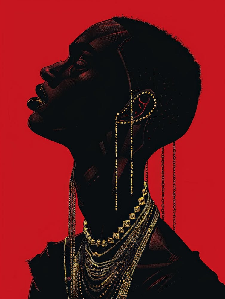 Woman With Gold Chains