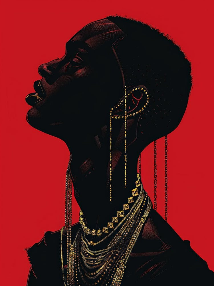 Woman With Gold Chains