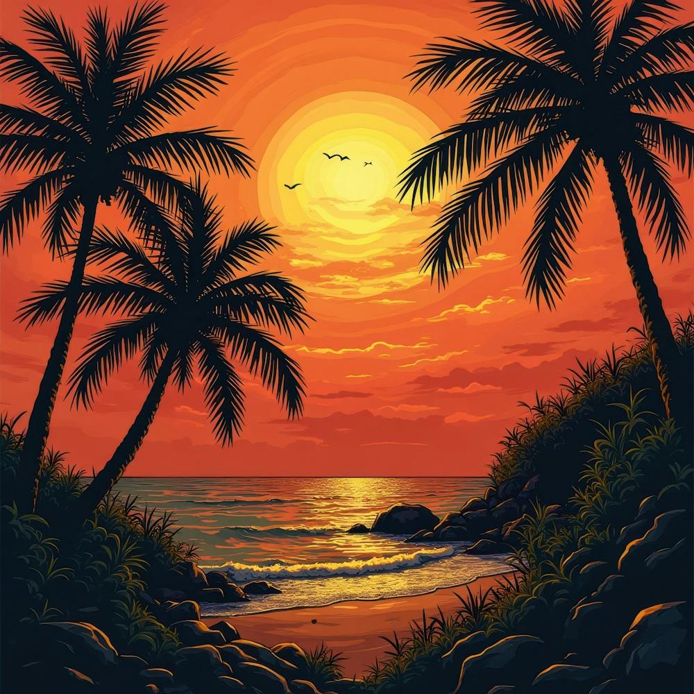 Sonnenuntergang am Strand 34
