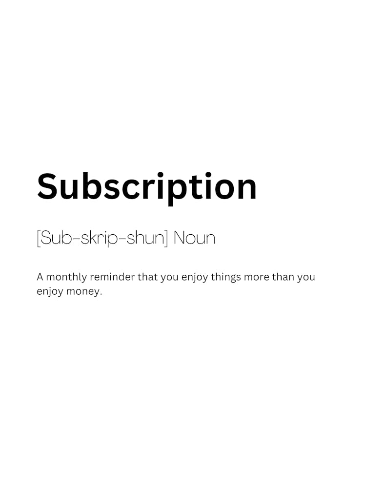 Subscription Definition Meaning