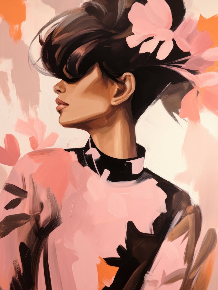 Woman With Flowers 4