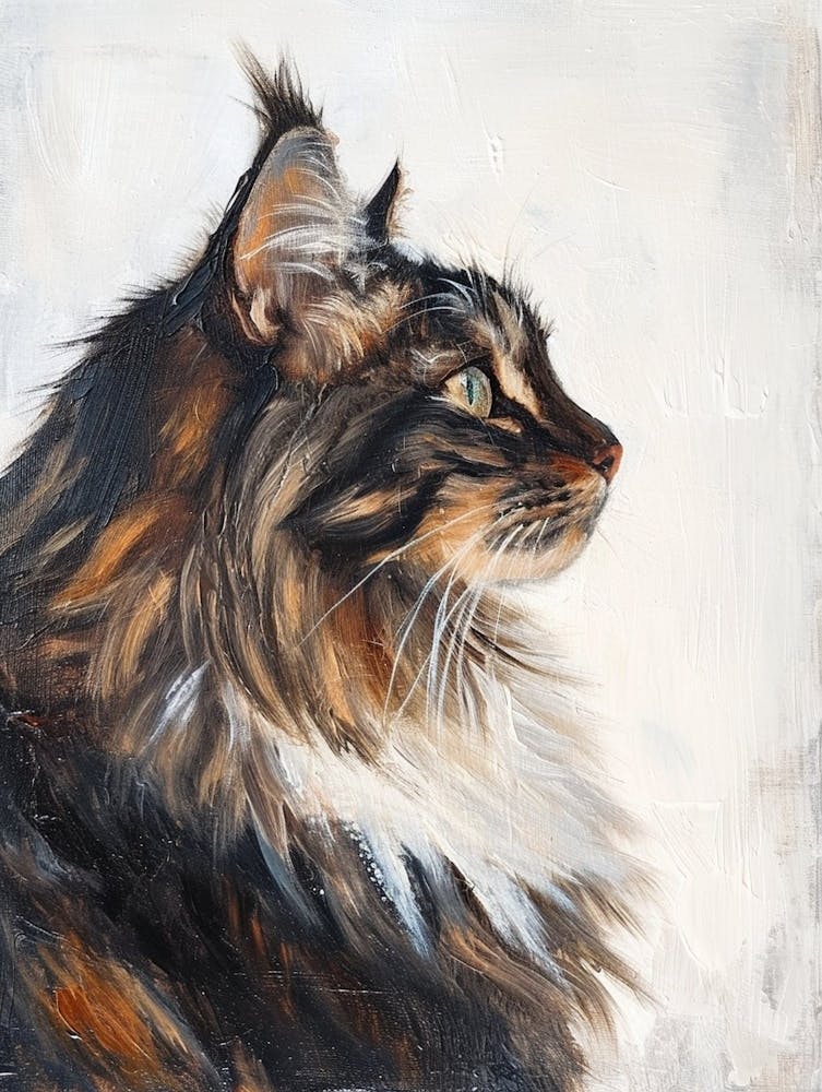 Norwegian Forest Cat Painting 3