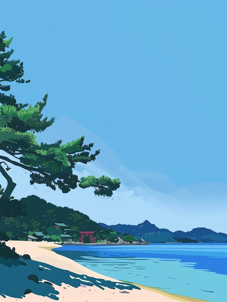 Ise Japan 4 Bunte Illustration