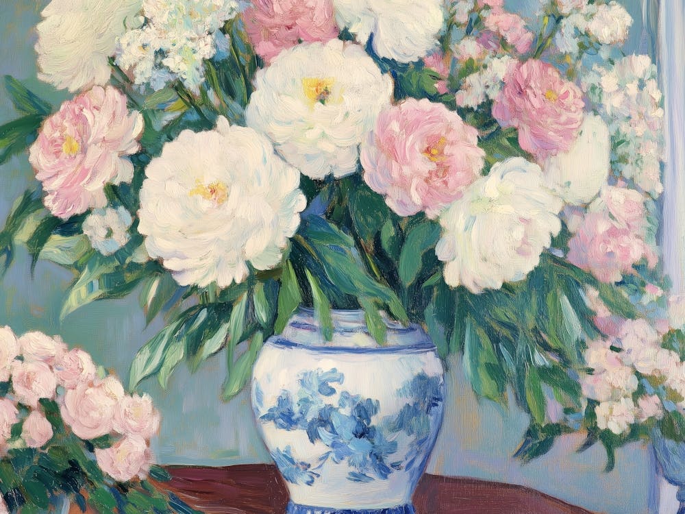 Peonies In A Vase