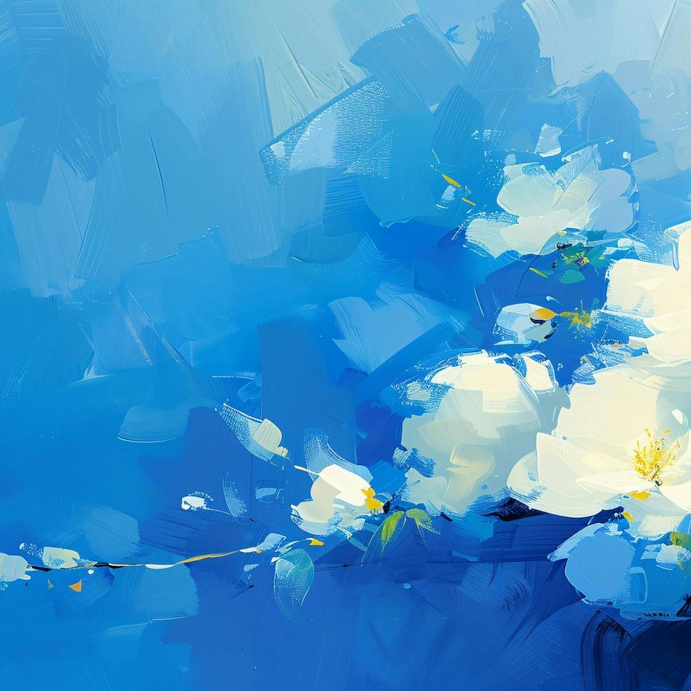 Abstraktion Weißer Blumen