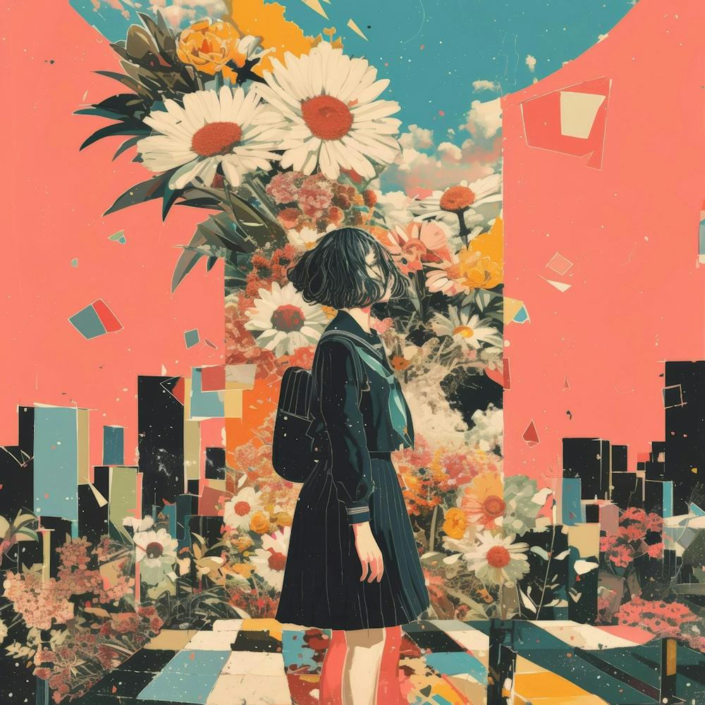 Girl With Flowers 3
