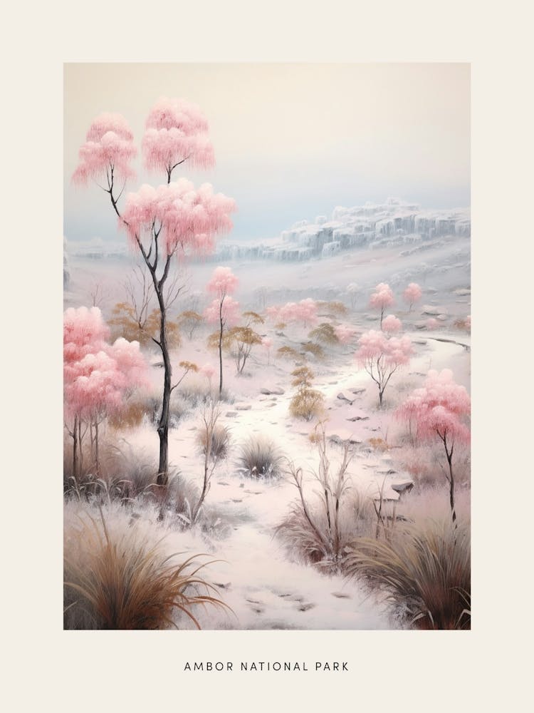 Dreamy Winter National Park Poster  Ambor National Park Bolivia 1