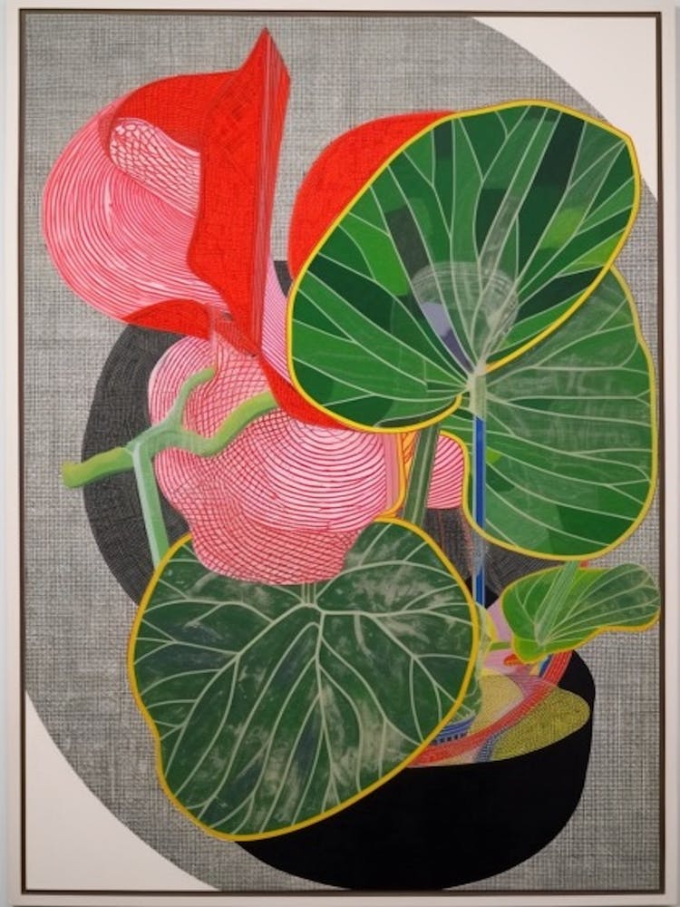 Anthurium Flower Still Life  2 Abstract Expressionist
