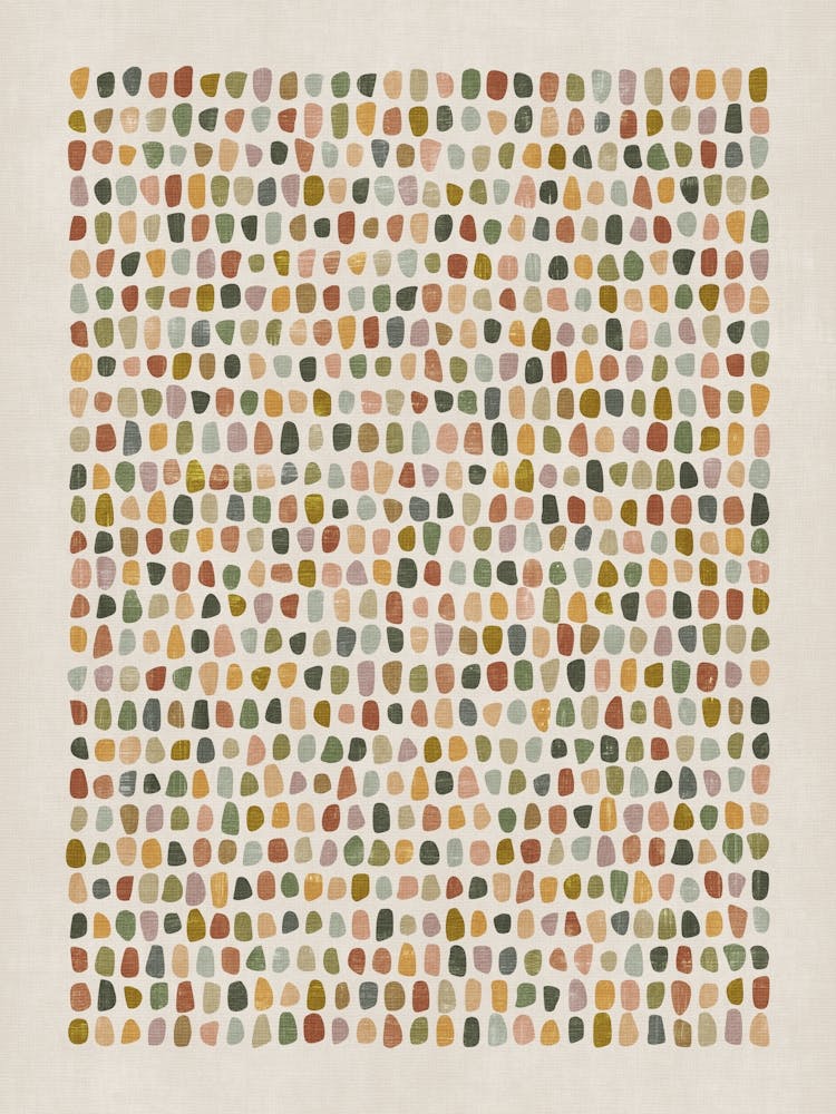 Points Multicolores en Vert, Jaune et Rose