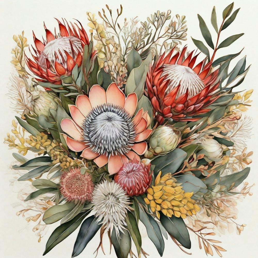 Australian Native Bouquet With Protea 0