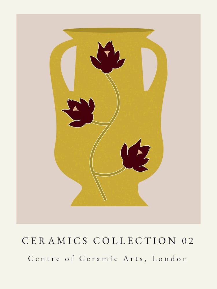 Minimalist Ceramic Vase Yellow