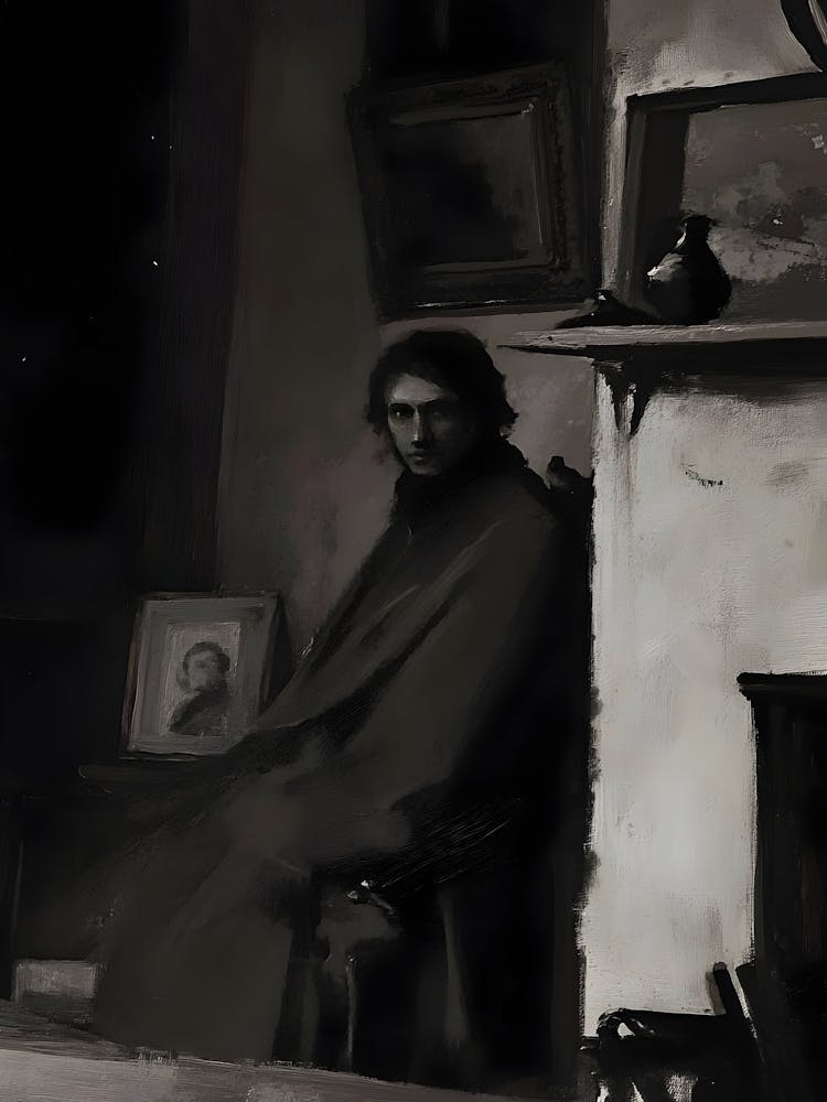 Dark Gothic Man In A Room