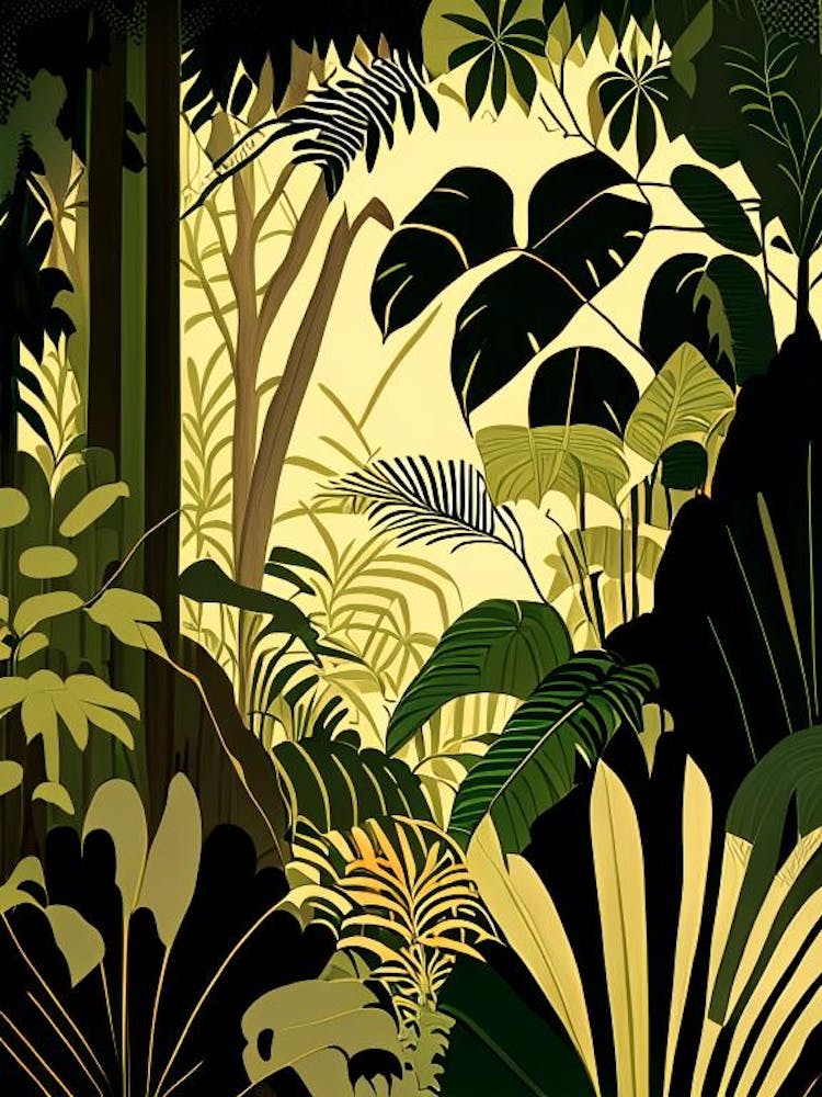 Majestic Jungle 1 Rousseau Inspired