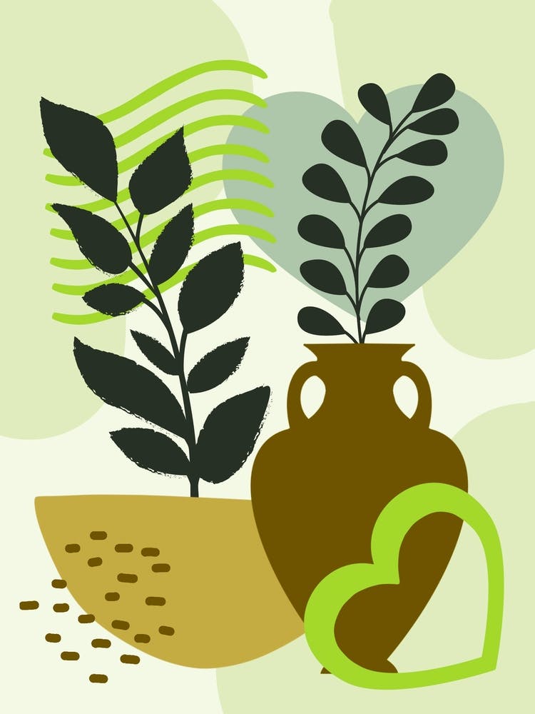 Heart With Plants