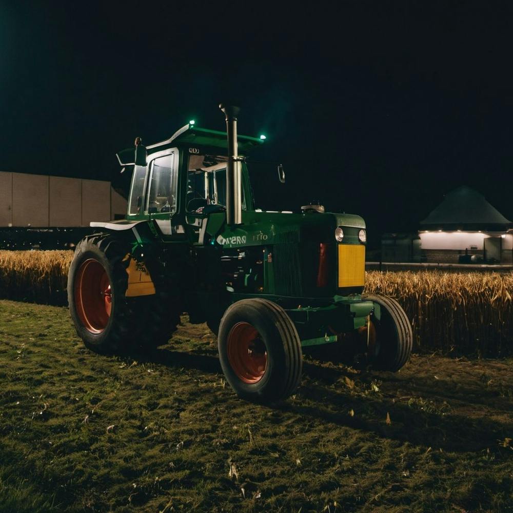 Tractor At Night