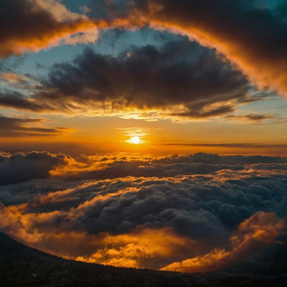 Sunrise Over Clouds